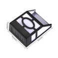 thumbnail image 2 of Outdoor Solar Powered Wall Mount 2 LED Light for Garden Path Landscape Fence Yard - Warm White, 2 of 5