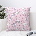 thumbnail image 4 of Wukai Cute Rabbit Flower Premium Polyester Fleece Pillow Covers with Hidden Zipper Closure,Luxuriously Soft and Durable-22"x22", 4 of 7