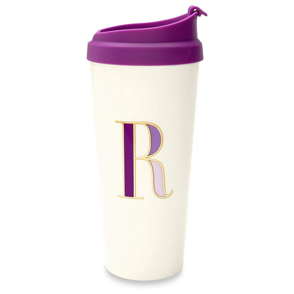 Kate Spade New York Women's Initial Thermal Travel Mug Tumbler, 16oz, R