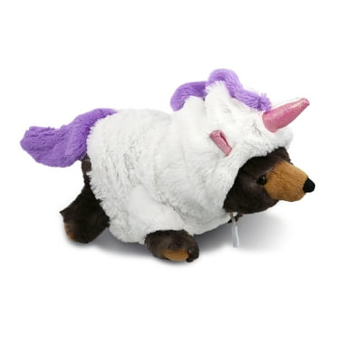 DolliBu Wild Black Bear Unicorn Plush Stuffed Animal Toy - Super Soft Bearcorn Dress Up with Removable Unicorn Outfit, Cute Fantasy Gift - 11 Inches