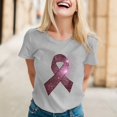 thumbnail image 2 of TSADFHJI Chandail en Molleton Ras du Cou pour Femmes Graphique T-Shirt Imprimé Cancer pour Femmes Publicité Internationale Lune Manches Courtes m Gris, 2 of 5