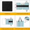 thumbnail image 3 of White Duck Blue Striped Background Waterproof Picnic Blanket with Foldable Zipper, Suitable for Outdoor Use, Suitable for Travel, Camping, Beaches, Parks, Grasslands, Picnic Blanket Accessories, 3 of 7