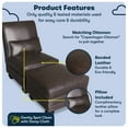 thumbnail image 4 of Serta Copenhagen Bonded Leather Slipper Chair Chestnut Brown, 4 of 6