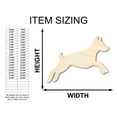 thumbnail image 2 of Unfinished Wood Jumping Agility Dog Silhouette 8" / 1/4", 2 of 3