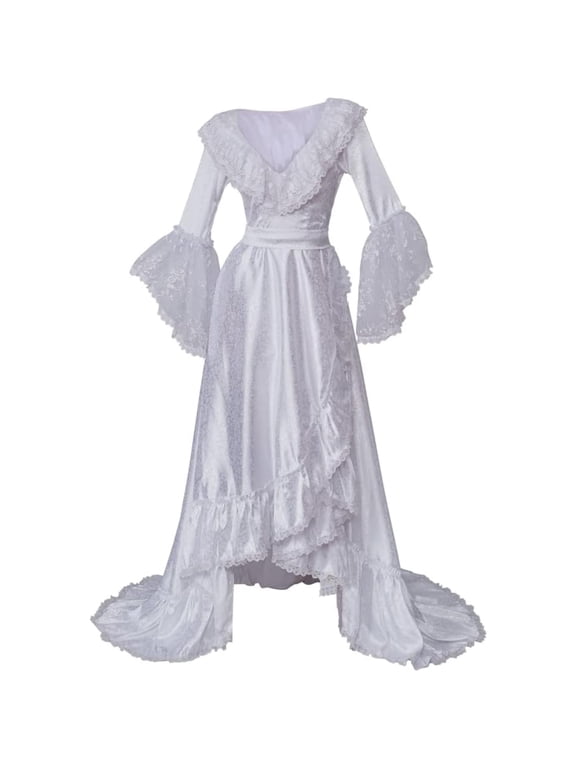Musical Theater Dress White Evening Gown for Stage Performance