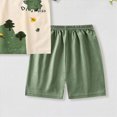 thumbnail image 5 of NOLDARES Toddler Baby Boy Summer Clothes 2pcs Dinosaur Truck Print Round Neck Short Sleeve Shirt Top Elastic Waist Shorts Outfits(AG,18-24 M), 5 of 6