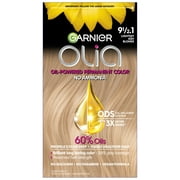 Garnier Olia Oil Powered Permanent Hair Color, 9.1/2.1 Lightest Ash Blonde