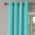 thumbnail image 2 of Ambesonne Aqua Grommet Curtain, Ocean Inspired Blue Lines, 50" x 84", Turquoise Pale Blue, 2 of 6