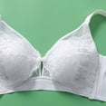 thumbnail image 4 of Miluxas Women's Sexy Ultra-thin Lace Bra without Steel Ring Breast Front Opening Feeding Bra On Clearance White 42/95BC(42/95BC), 4 of 9