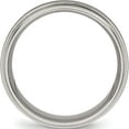 thumbnail image 2 of Titanium Brushed Center 7mm Ridged Edge Band (Size 11) Made In China tb453-11, 2 of 5