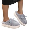thumbnail image 3 of Vedolay Womens House Slippers Plush Slip On Slipper Flats Comfortable Casual Winter Shoes Grey,41, 3 of 5