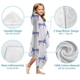 thumbnail image 7 of Galaxy Unicorn Pattern Hooded Bath Towel，60"x35" for Ages 3 To 12 Kids, Quick Dry Lightweight Soft Microfiber Hood Beach Towel Cover Up for Kids, 7 of 7