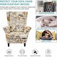 thumbnail image 5 of CHUNTIAN Wingback Chair Covers Slipcovers 2 Piece Stretch Wing Chair Covers Spandex Slipcovers Wingback Sofa Covers Armchair Covers Non-Slip Furniture Protector for Living Room Wingback Chairs, A13, 5 of 5
