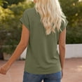thumbnail image 5 of Hilenly Womens Short Sleeve Henley Shirts Button V Neck T-Shirt Loose Fit Tunic Tops Comfy Basic Tees, 5 of 6