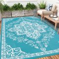thumbnail image 7 of Ileading Outdoor Rug 9'x12' Waterproof Reversible Plastic Straw Rug Portable Outside Area Rug Door Mat for Patio, Clearance, Balcony, Picnic, Pool, Beach, RV Mat, 7 of 7