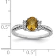thumbnail image 4 of Sterling Silver Rhodium Diam. & Whiskey Quartz Ring (Size 8) Made In China qr4535wq-8, 4 of 6