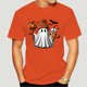 thumbnail image 3 of Camisetas de verano para hombre, ropa con estampado gráfico de fantasma, café, calabaza, Halloween, deportes informales, cuello redondo, camiseta de manga corta, Top, 3 of 5