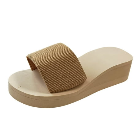 

Puawkoer Slippers Sandals Beach Shoes Causal Bohemian For Women Wedges Ladies Slippers Women s slipper