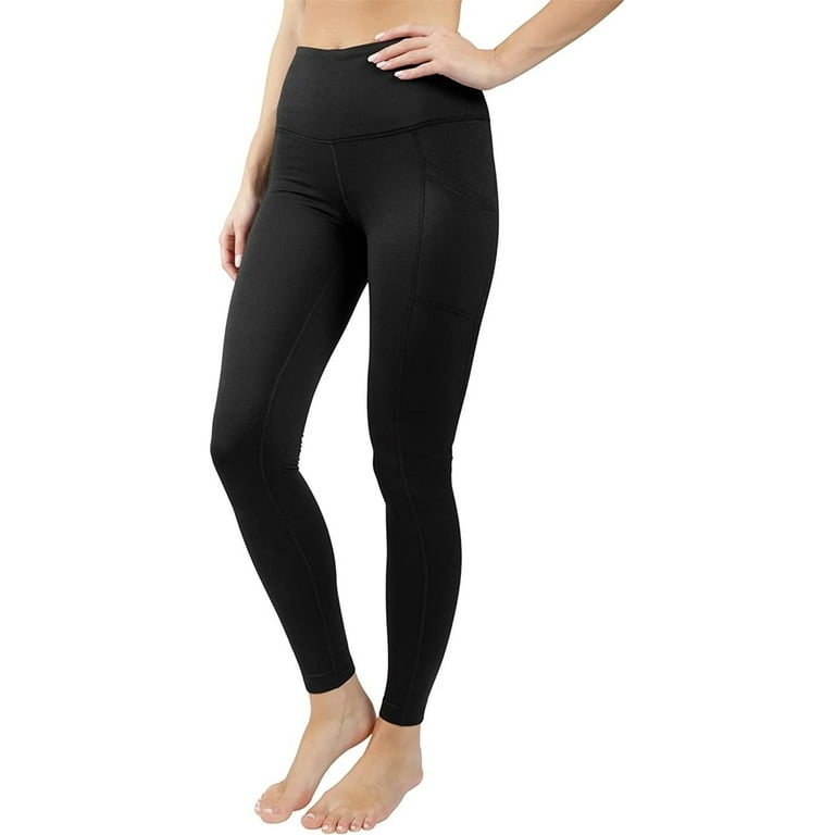 90 Degree By Reflex High Waist Fleece Lined Leggings with Side Pocket - Yoga  Pants - Black with Pocket - Medium New with box/tags 
