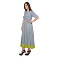 thumbnail image 2 of Moomaya Robe Kurti Tunique Longue Ligne A pour Femmes, Manches au Coude, Kurti Décontractée Imprimée, 2 of 5