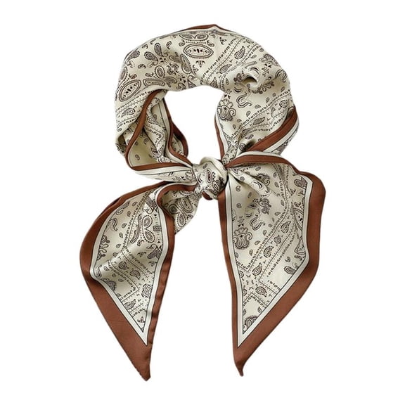 Skinny Scarf Neckerchief Elegant Scarf Silk Feeling Scarves for Women Girl