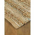 thumbnail image 2 of 5â€™ x 8â€™ Teal and Natural Braided Jute Area Rug, 2 of 5