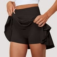 thumbnail image 6 of Huresd Tennis Skirts for Women with Shorts High Waisted Athletic Shorts Tummy Control Golf Skorts for Women with Pockets Black M, 6 of 6