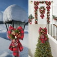 thumbnail image 5 of 9.84x14.96-Inch Christmas Bow Decoration, Red Polyester Festive Ambiance Prop for Tree and Holiday Decor with Eye-Catching Design, 5 of 6