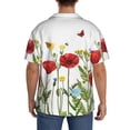 thumbnail image 3 of Kdxio Men's Hawaiian Shirt for Men Short Sleeve Shirt Wild Herbs Summer Casual Holiday Beach Button Down T-Shirts, 3 of 5