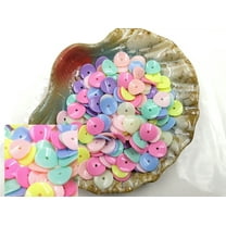 U8MO 200pcs Mixed Pastel Color Acrylic Round Wave Slice Beads 15mm Jewelry Make