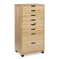 thumbnail image 1 of Craydon Eight-Drawer Rolling Storage Cart, Natural, 1 of 8