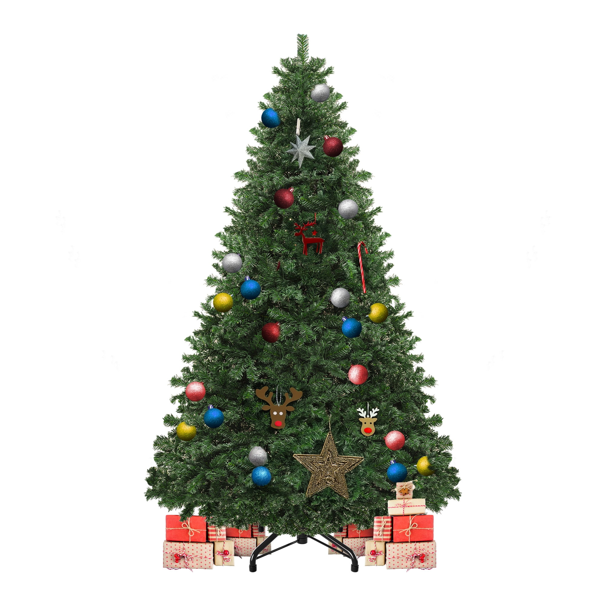 Uforic 7.5ft Spruce Artificial Christmas Tree with 1346 Branch Tips & Foldable Base, Green