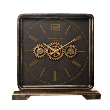 Wm.Widdop Mantle Clock With Moving Gears - 38cm