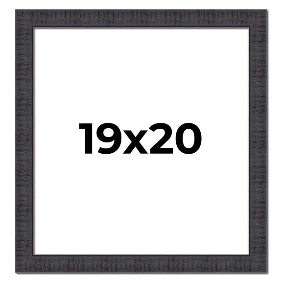 19x20 Frame Brown Rustic Solid Wood Picture Frame 1.5 Inches Wide | Interior Frame Depth 0.5 Inches