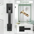 thumbnail image 4 of Front Door Lock Set Gold Front Door Handle and Deadbolt Set Adjustable .in Gold Heavy Exterior Entry Handle Reversible, 4 of 7
