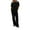 Black, variant on Women's Solid Color Cotton Linen Shirt & Pants Set – Short Sleeve Drawstring Waist Vacation Suit, Yellow, M