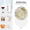 thumbnail image 6 of Naloa White Rose Leather Coasters for Drinks, Durable Drink Coasters 4 Set for Tabletop Protection, Luxurious Home Décor and Housewarming Gift ( {designName})Octagon, 6 of 6