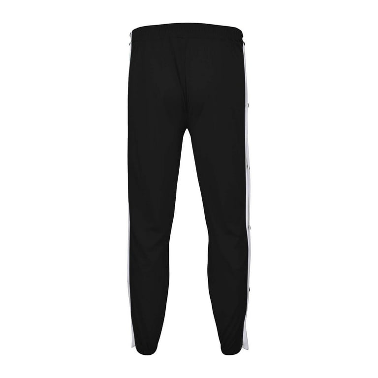 YUHAOTIN Mens Cargo Joggers Mens Jogger Pants with Pockets Black Loose Fit  Button Side Basketball Training Joggers with Elastic 