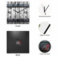 thumbnail image 2 of Grey Wood Grain Wooden Wall Clock Silent Non Ticking, Country Vintage Barn Door Rustic Lodge Square Wall Clocks Battery Operated, Decor Clock for Home Office, Living Room, Kitchen, 12 Inch, 2 of 9