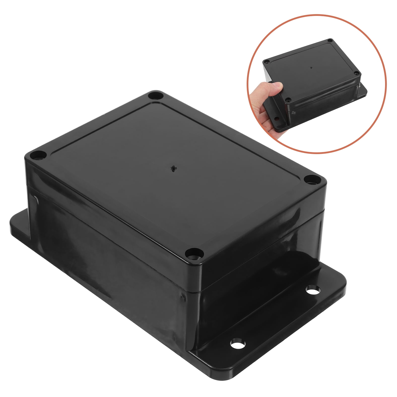 PTOOTP Power Junction Box Black Plastic Electrical Box 1Pack