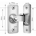 thumbnail image 5 of Cerradura de puerta de acero inoxidable en ángulo recto de 90 grados utilizada para cercas de madera y puertas corredizas, 5 of 5