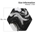 thumbnail image 2 of Kdxio Fluid Black White Paint Swirls Funny Coasters,4 Pcs Leather Coasters,Housewarming Gifts,Protect Furniture from Water Marks Scratch and Damage, 2 of 6