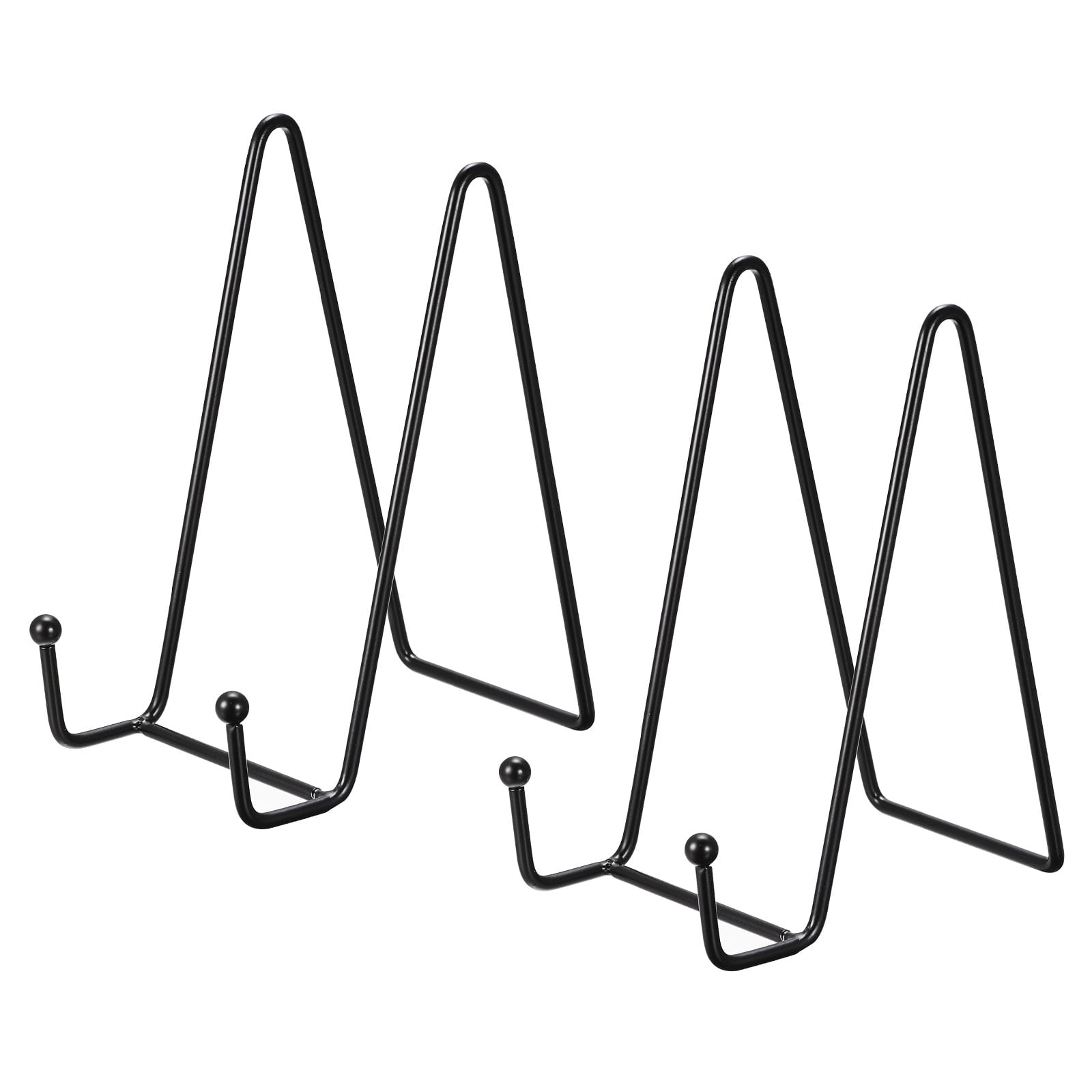 Uxcell 6 Inch Plate Stands for Display, Black Iron Easel Holder for