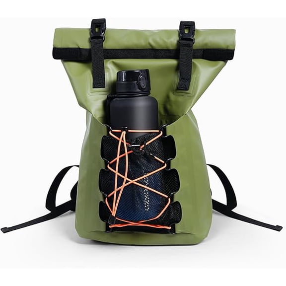 23L Waterproof Dry Bag Backpack for Kayaking & Travel, Heavy Duty PVC Roll Top Sack with Laptop Sleeve, IPX8 Phone Case Included