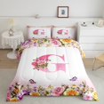 thumbnail image 2 of Erosebridal Monogrammed Bedding Twin Comforter Set,Personalized Initial Down Comforter,Letter Decoration,Reversible,Lightweight,2-Piece, 2 of 8