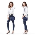 thumbnail image 3 of Bandolera Gladdon Small para mujer de piel vegana azul, 3 of 7