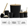 thumbnail image 4 of Set de baño Clara Clark negro de 6 piezas con escobilla de inodoro y bote de basura, 4 of 6