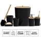 thumbnail image 4 of Set de baño Clara Clark negro de 6 piezas con escobilla de inodoro y bote de basura, 4 of 6