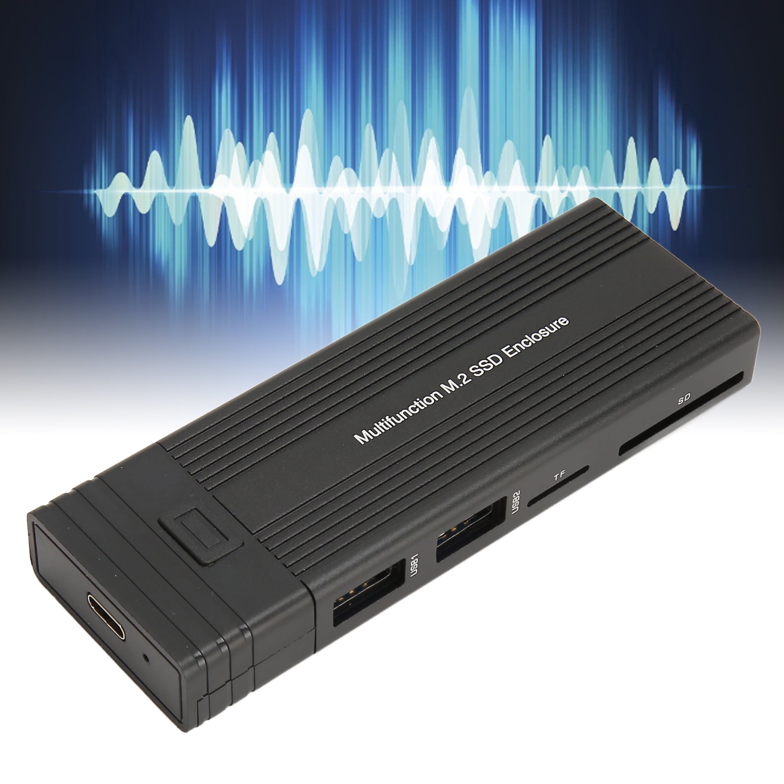 SSD Enclosure, Heat Dissipation Multifunction USB3.2 Gen2 SSD Enclosure NVMe  Dual Protocols Efficient  for Linux YC-156