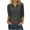 069 Dark Gray, variant on Fanxing Womens 3/4 Sleeve Shirts Summer Buttons T Shirts Loose Fit Henley Shirts Light Blue,L